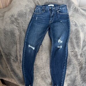 KanCan Dark Blue Distressed Skinny Jeans